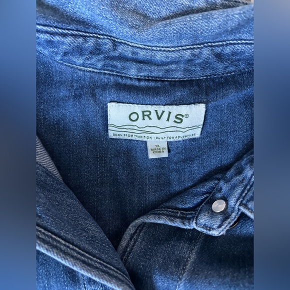 Orvis Classic Indigo Denim/Cotton Shirt Jacket Size  X-Large - Picture 2 of 15